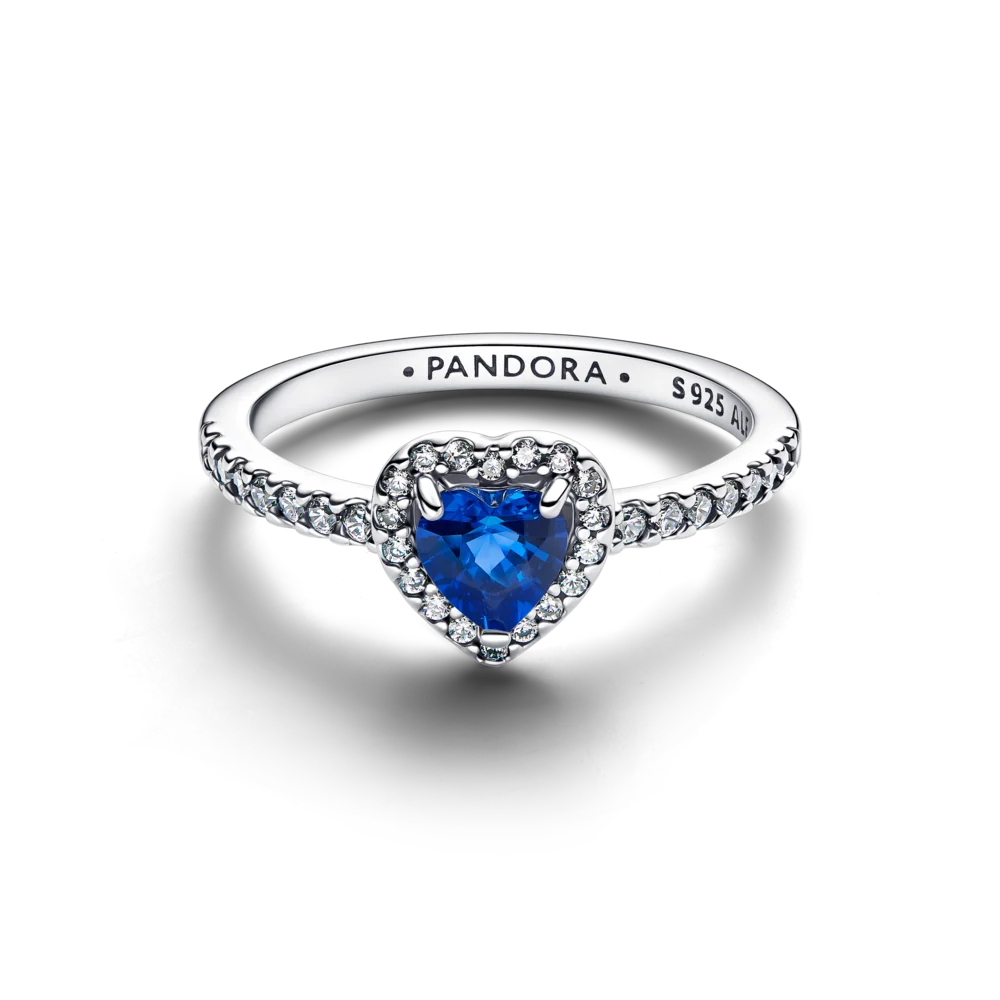 Žiedas „Iškili princesės mėlynumo širdis“