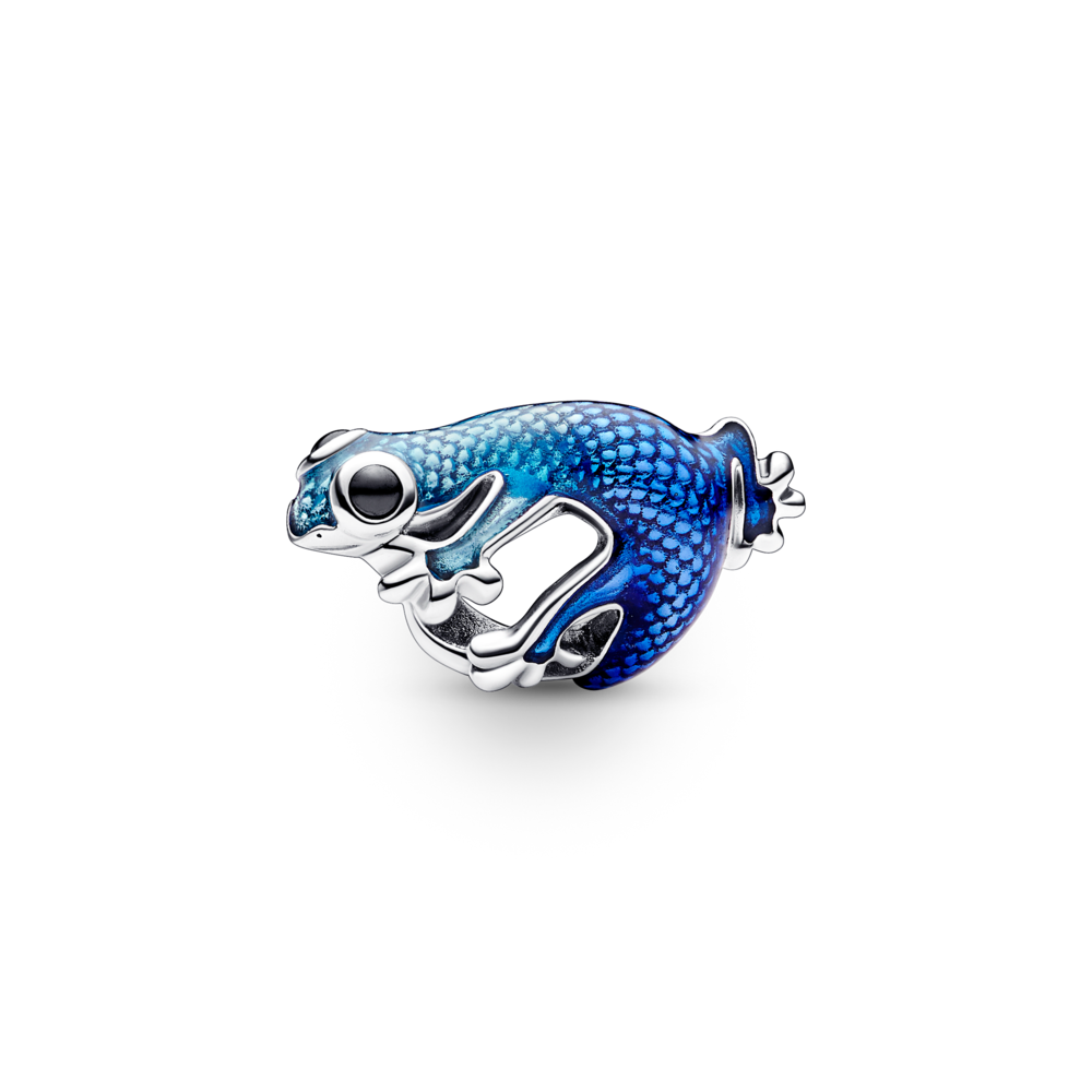 Metallic Blue Gecko Charm - Pandora Lietuva