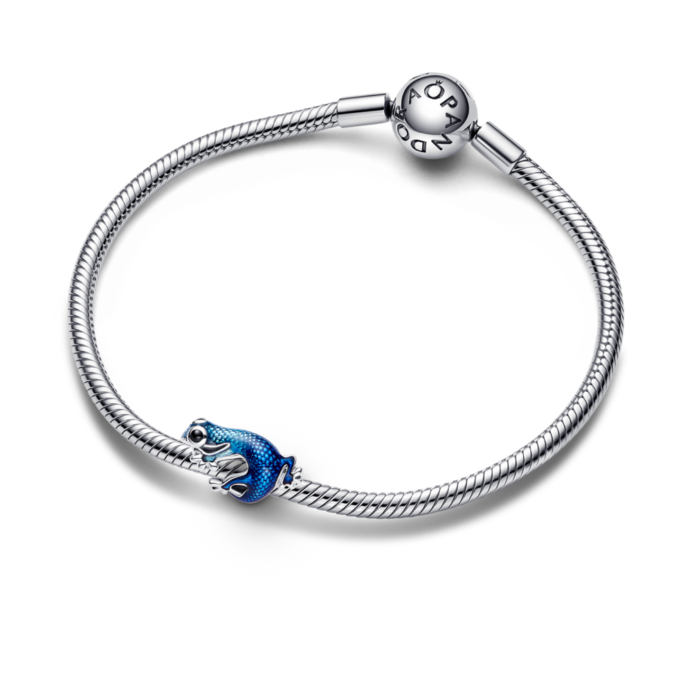 Metallic Blue Gecko Charm - Pandora Lietuva