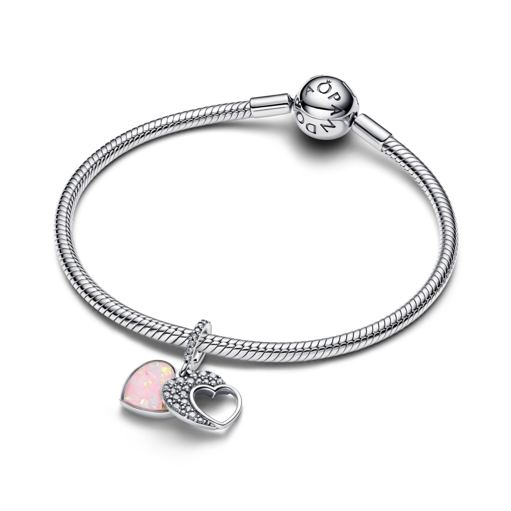 Dvigubas kabantis karoliukas „Graži mama“