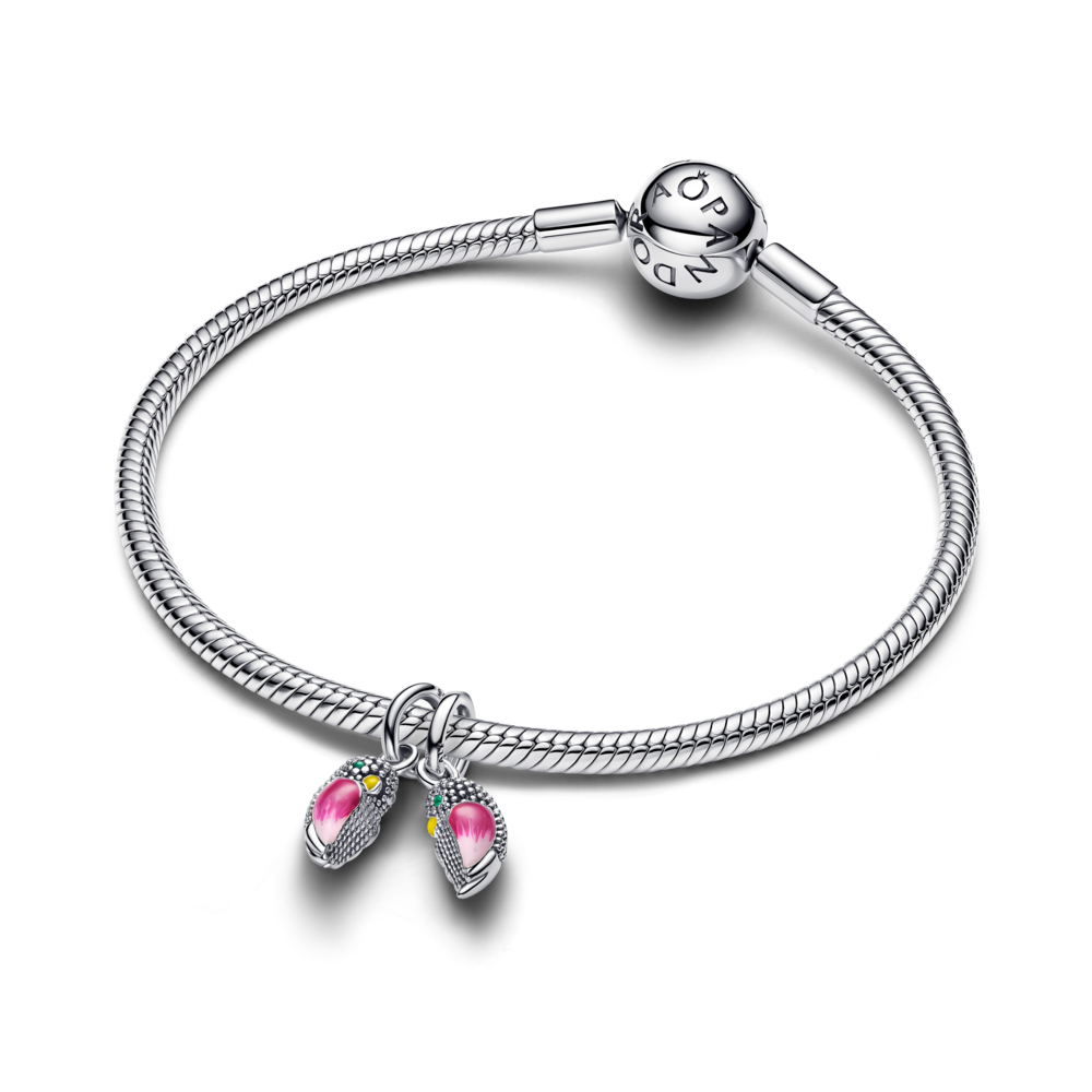 Dalijamas kabantis karoliukas „Meilės paukšteliai“