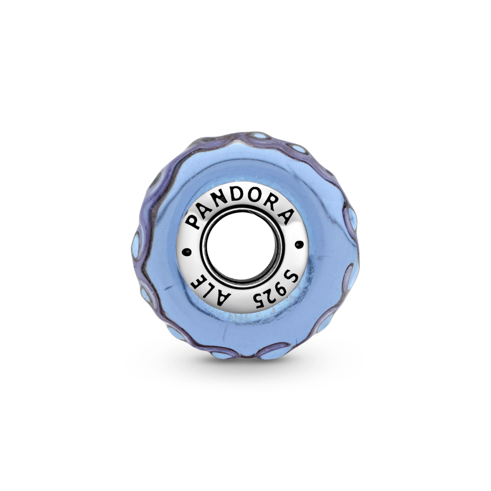 Banguotas levandų Murano stiklo karoliukas - Pandora Lietuva