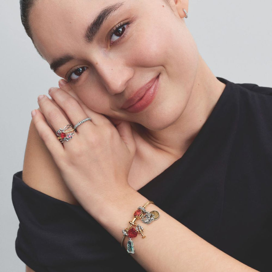 „Disney“ kabantis karoliukas „Stebuklinga „Gražuolės ir Pabaisos“ rožė“ - Pandora Lietuva