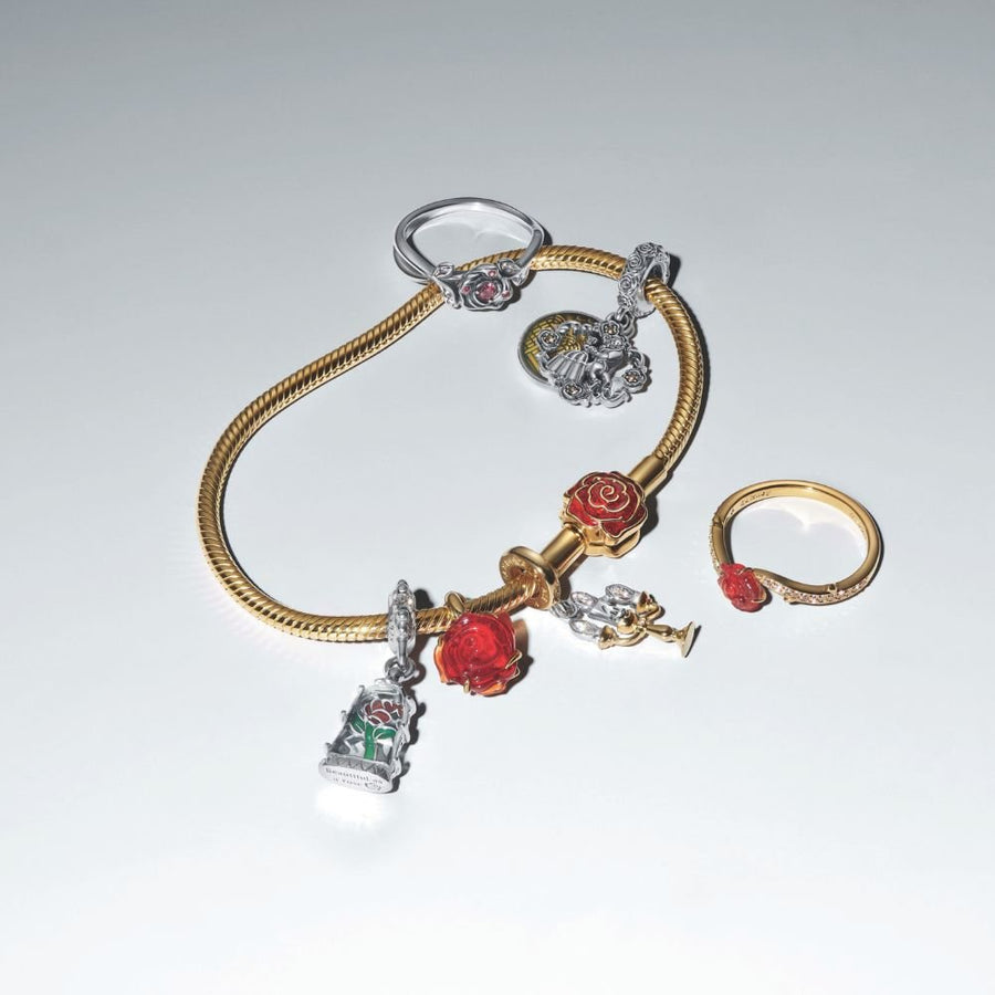 „Disney“ kabantis karoliukas „Stebuklinga „Gražuolės ir Pabaisos“ rožė“ - Pandora Lietuva