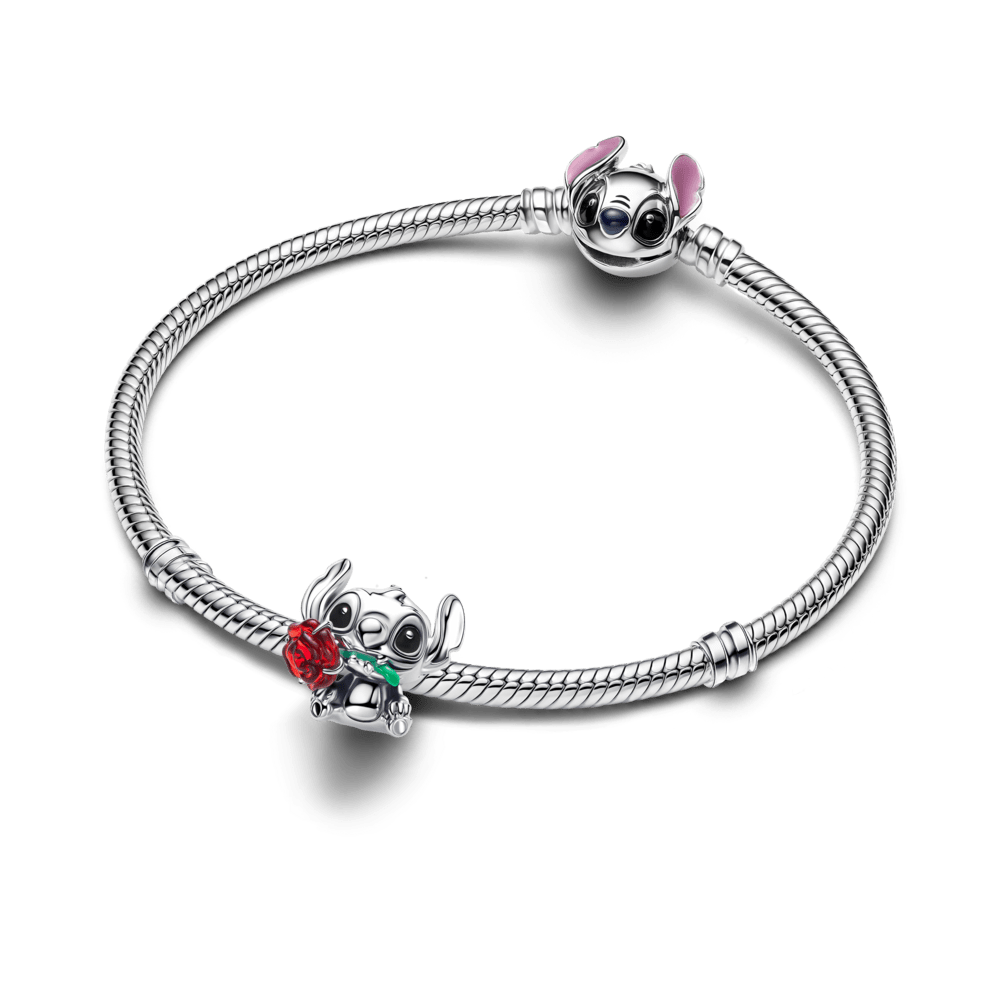 „Disney“ Murano stiklo karoliukas „Stičas su rože“ - Pandora Lietuva