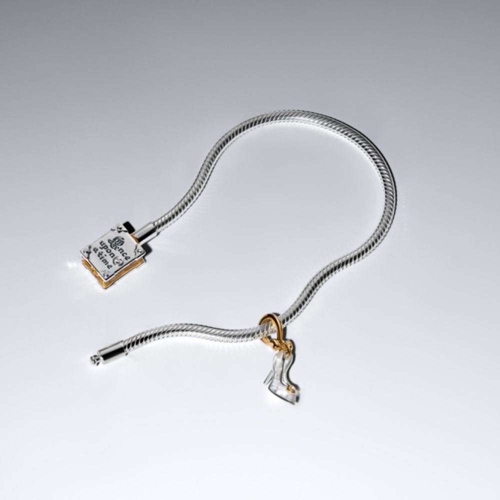 „Disney Princess“ gyvatės odos rašto grandinėlės apyrankė su laboratorijoje išaugintu deimantu „Pasakų knyga“ - Pandora Lietuva