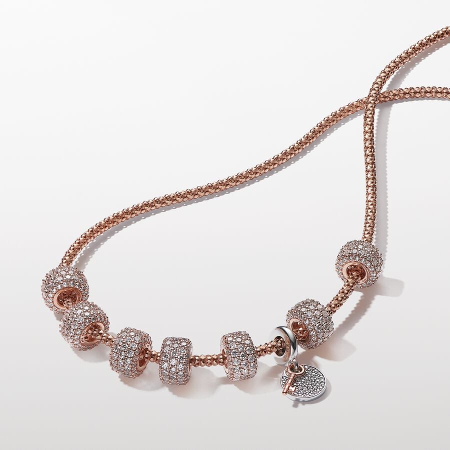 Dviejų atspalvių dvigubas kabantis karoliukas „Raktas į sėkmę“ - Pandora Lietuva