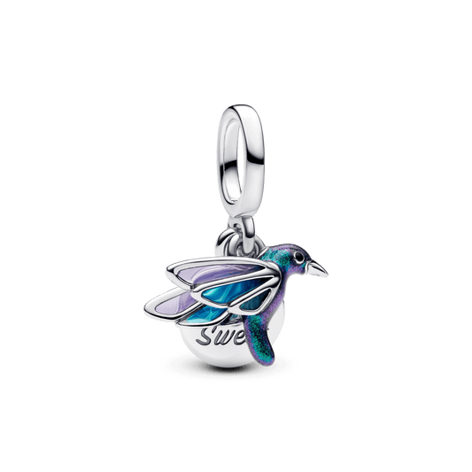 Dvigubas kabantis karoliukas „Kolibris“ - Pandora Lietuva