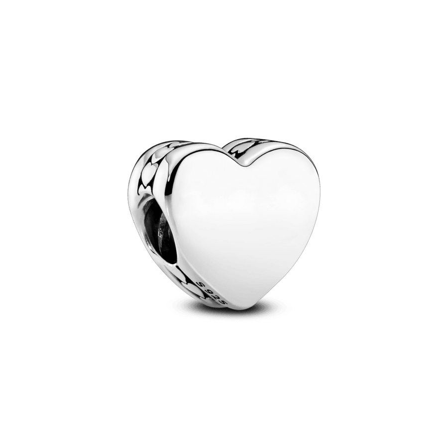Graviruojamas sidabrinis širdelės karoliukas - Pandora Lietuva