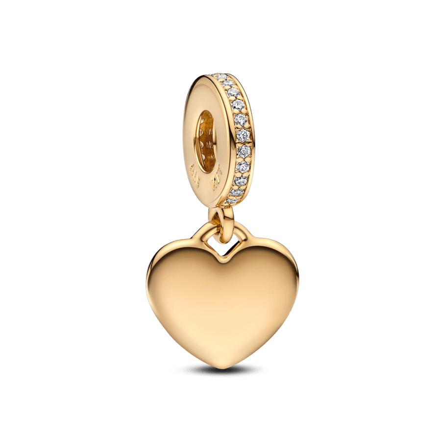 Graviruojamas širdelės formos kabantis karoliukas - Pandora Lietuva