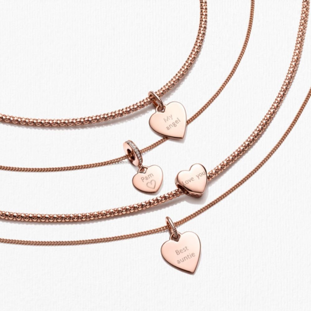 Graviruojamas širdelės formos pakabukas - Pandora Lietuva