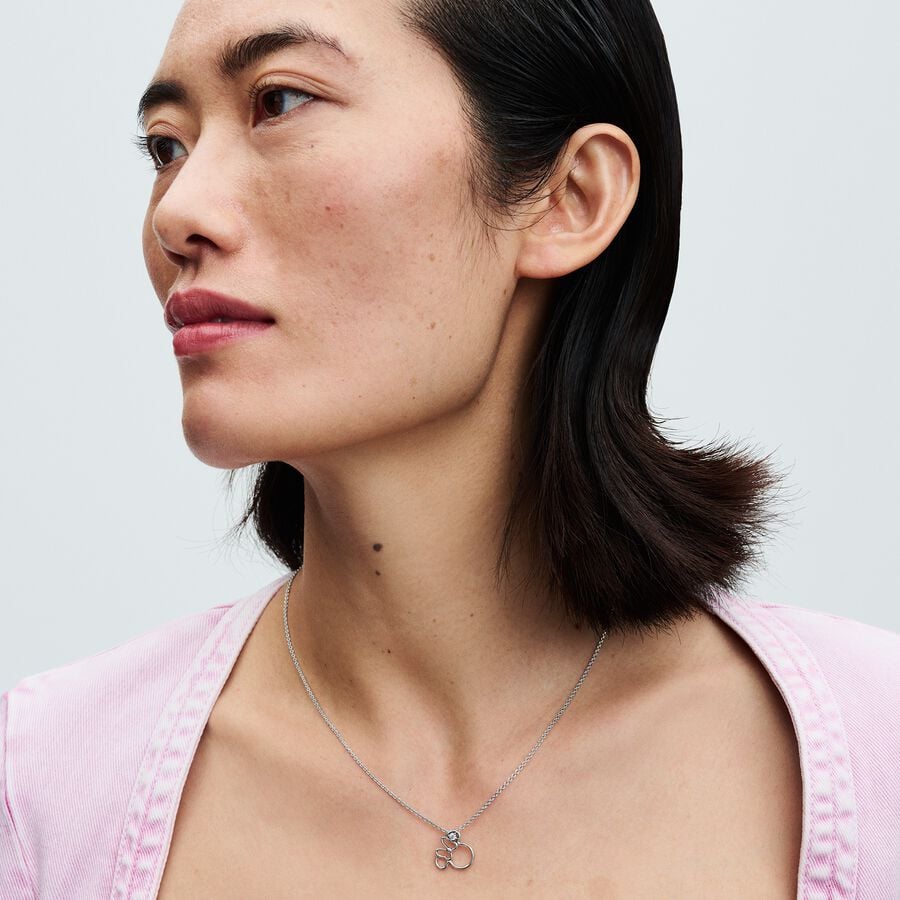 Koljė vėrinys „Disnėjaus pelytės Minės siluetas“ - Pandora Lietuva