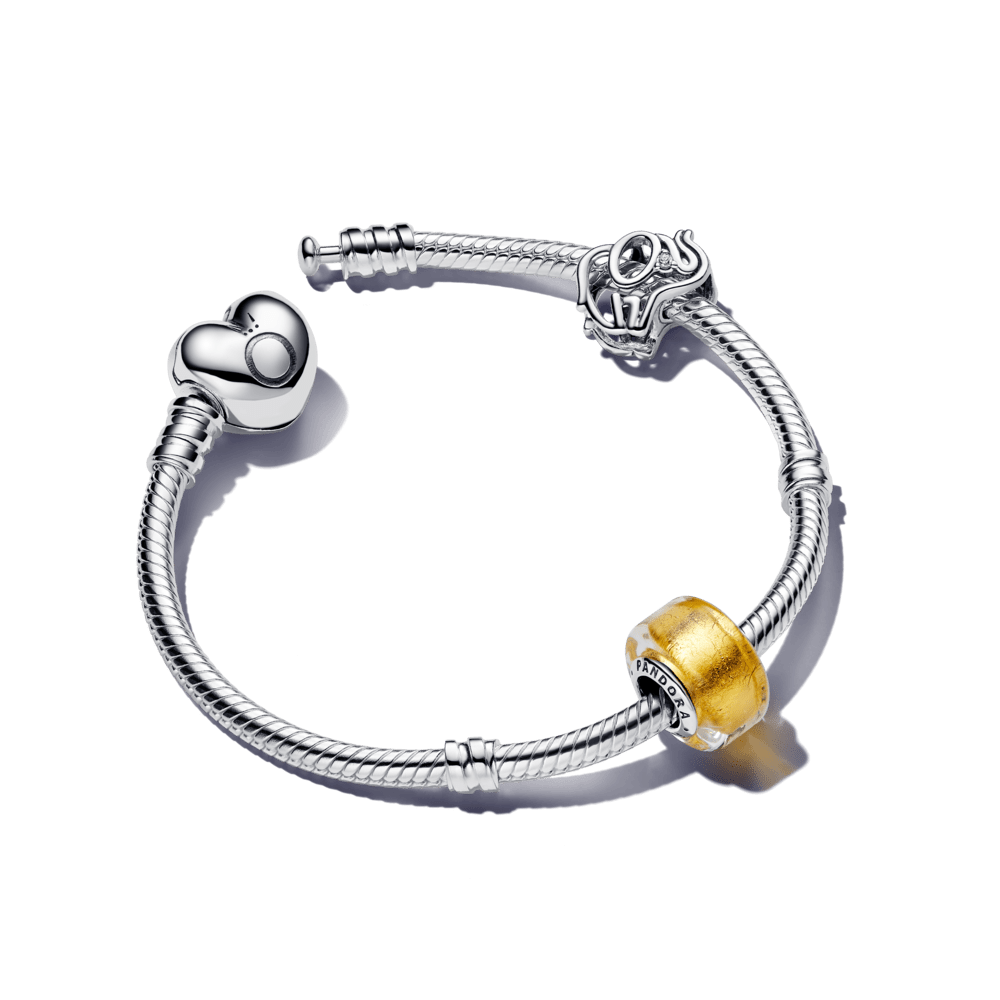 Mažas aukso spalvos Murano stiklo talismanas - Pandora Lietuva