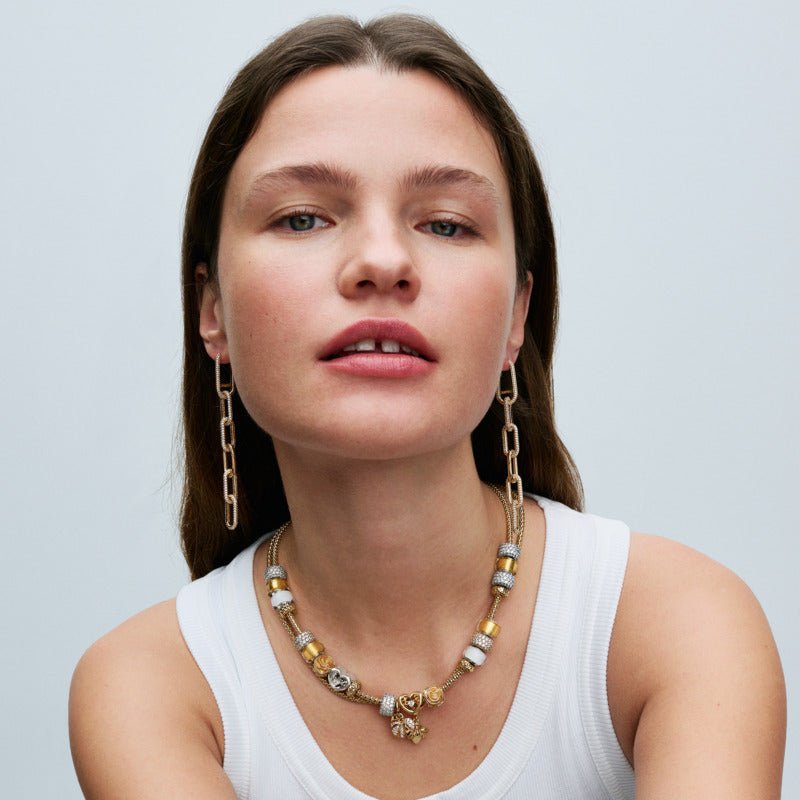 Mažas aukso spalvos Murano stiklo talismanas - Pandora Lietuva