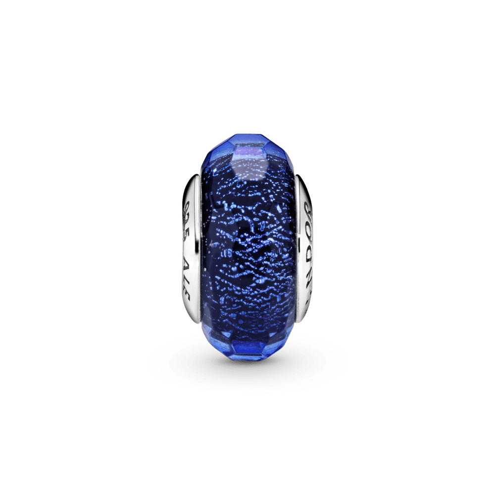Mėlynas briaunuotas murano karoliukas - Pandora Lietuva