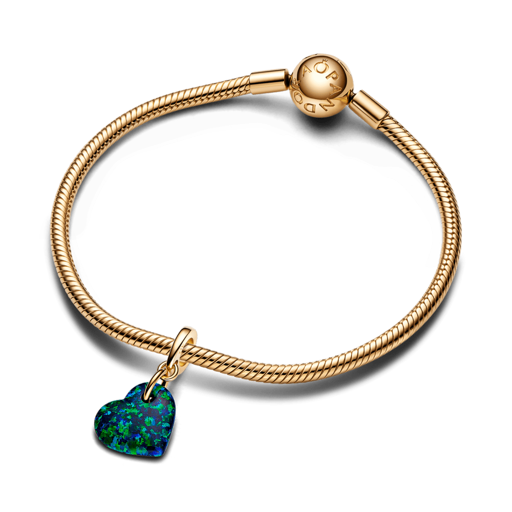 Opalo talismanas „Žalia širdis“ - Pandora Lietuva