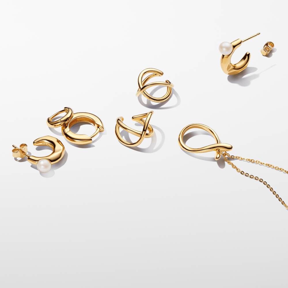 Organiškos formos vėrinys su pakabuku - Pandora Lietuva