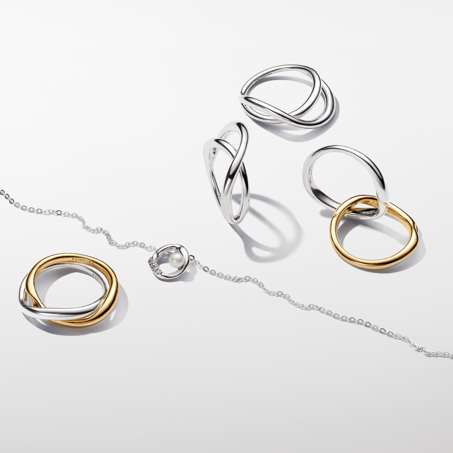 Organiškos formos žiedas „Begalybė“ - Pandora Lietuva