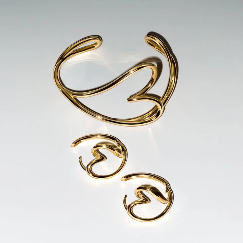 Organiškos lankelio formos auskarai „Širdis“ - Pandora Lietuva