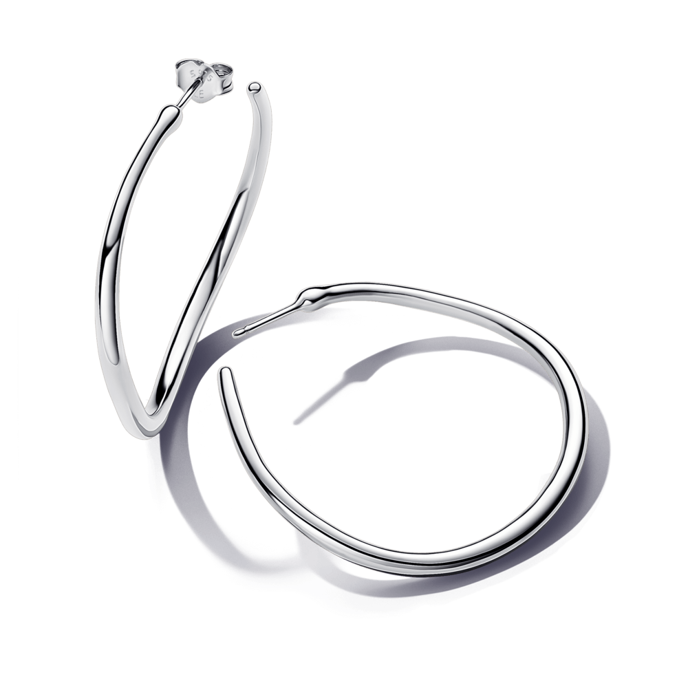 Organiškos lanko formos atviro stiliaus auskarai, 42 mm - Pandora Lietuva