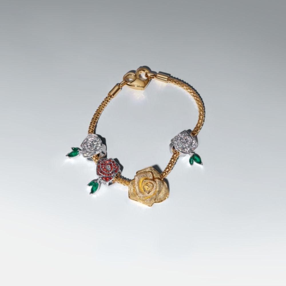 Padidintas karoliukas „Žydinti rožė“ - Pandora Lietuva