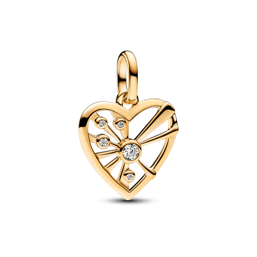 Pakabukas su medalionu „Širdis ir spinduliai“ - Pandora Lietuva