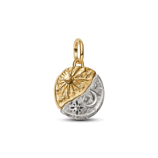 Pakabutis su medalionu „Saulė ir mėnulis“ - Pandora Lietuva