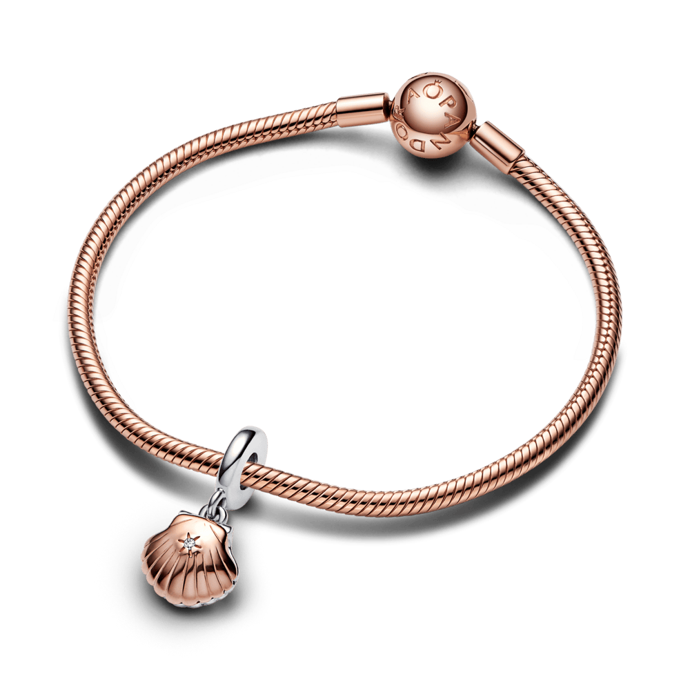 Pandora Club 2023 Sea Shell & Treated Freshwater Cultured Pearl Dangle Charm - Pandora Lietuva