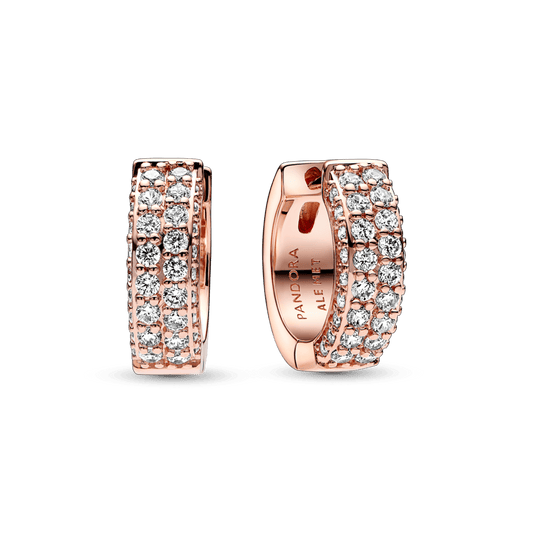 Pandora Timeless Pavé auskarai su dviguba eilute - Pandora Lietuva