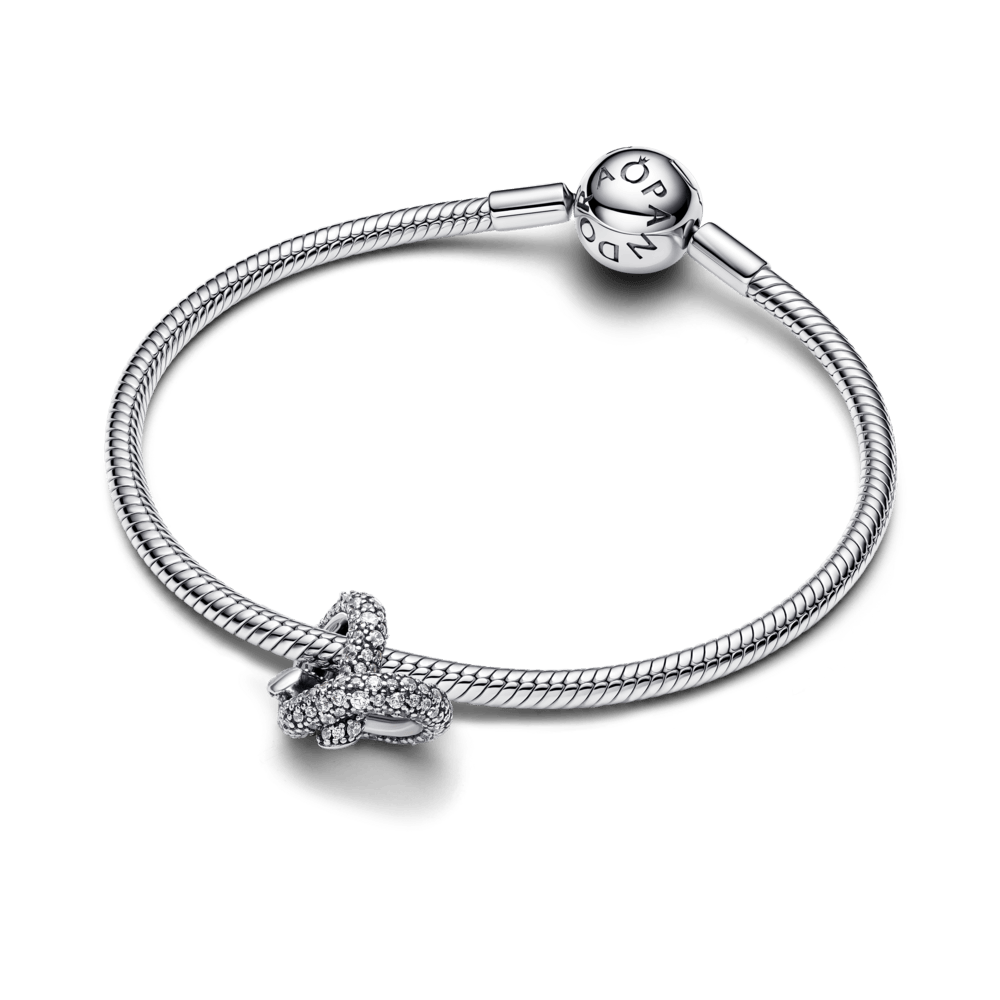 Pavé stiliaus karoliukas „Begalybės mazgas“ - Pandora Lietuva