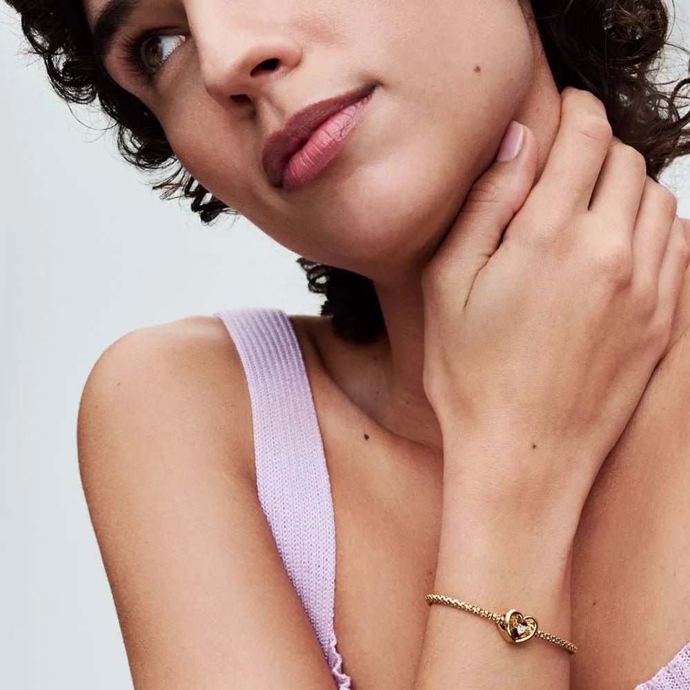 Radiant Heart & Floating Stone Charm amuletas - Pandora Lietuva