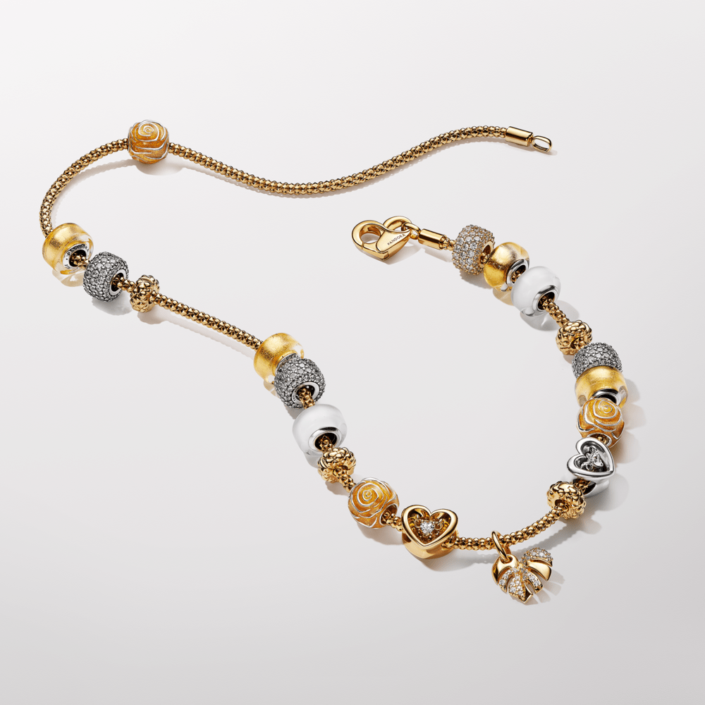 Radiant Heart & Floating Stone Charm amuletas - Pandora Lietuva