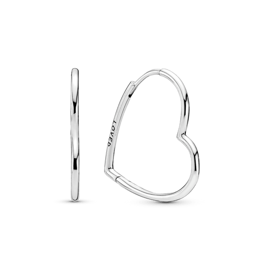 Sidabriniai širdies formos auskarai - Pandora Lietuva