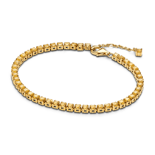 Spindinti geltona teniso apyrankė - Pandora Lietuva