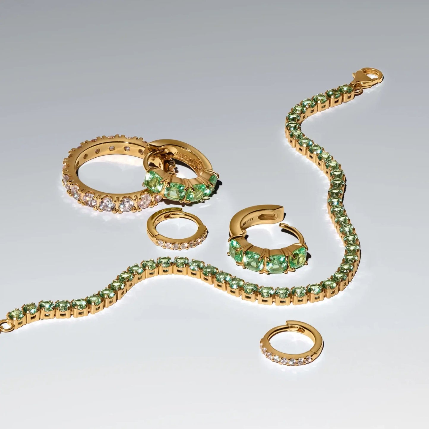 Spindinti žalia teniso apyrankė - Pandora Lietuva