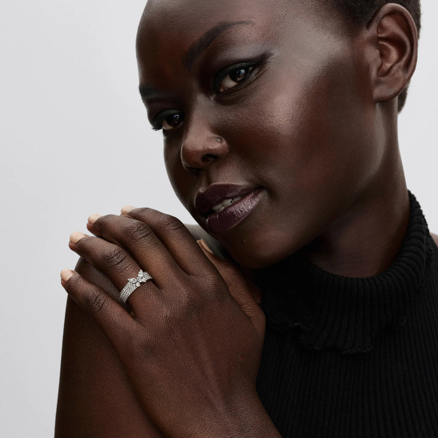 Spindintis drąsaus stiliaus žiedas „Drugelis“ - Pandora Lietuva