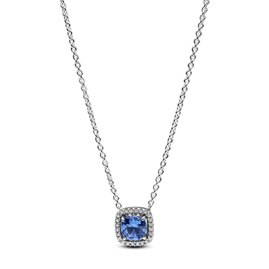 Spindintis mėlynos kvadratinės aureolės vėrinys su pakabučiu - Pandora Lietuva