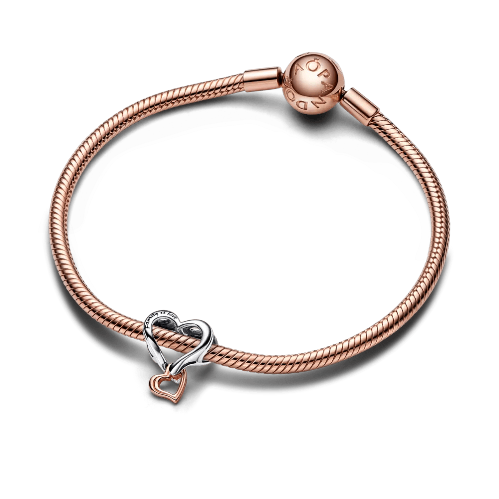 Two - tone Openwork Infinity Heart Charm - Pandora Lietuva