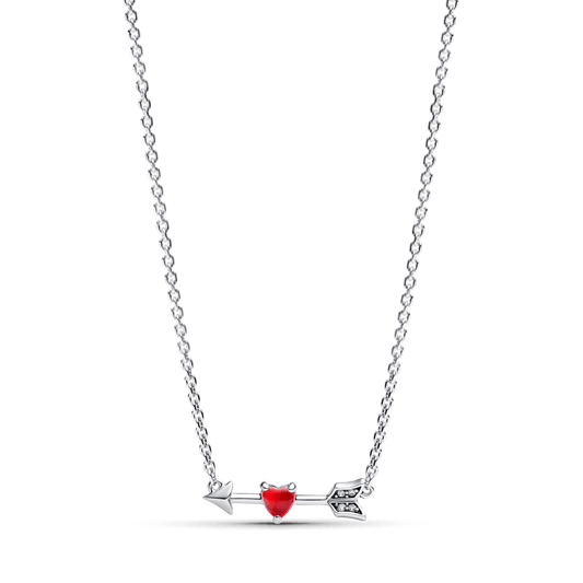 Vėrinys su strėle ir Murano stiklo širdimi - Pandora Lietuva