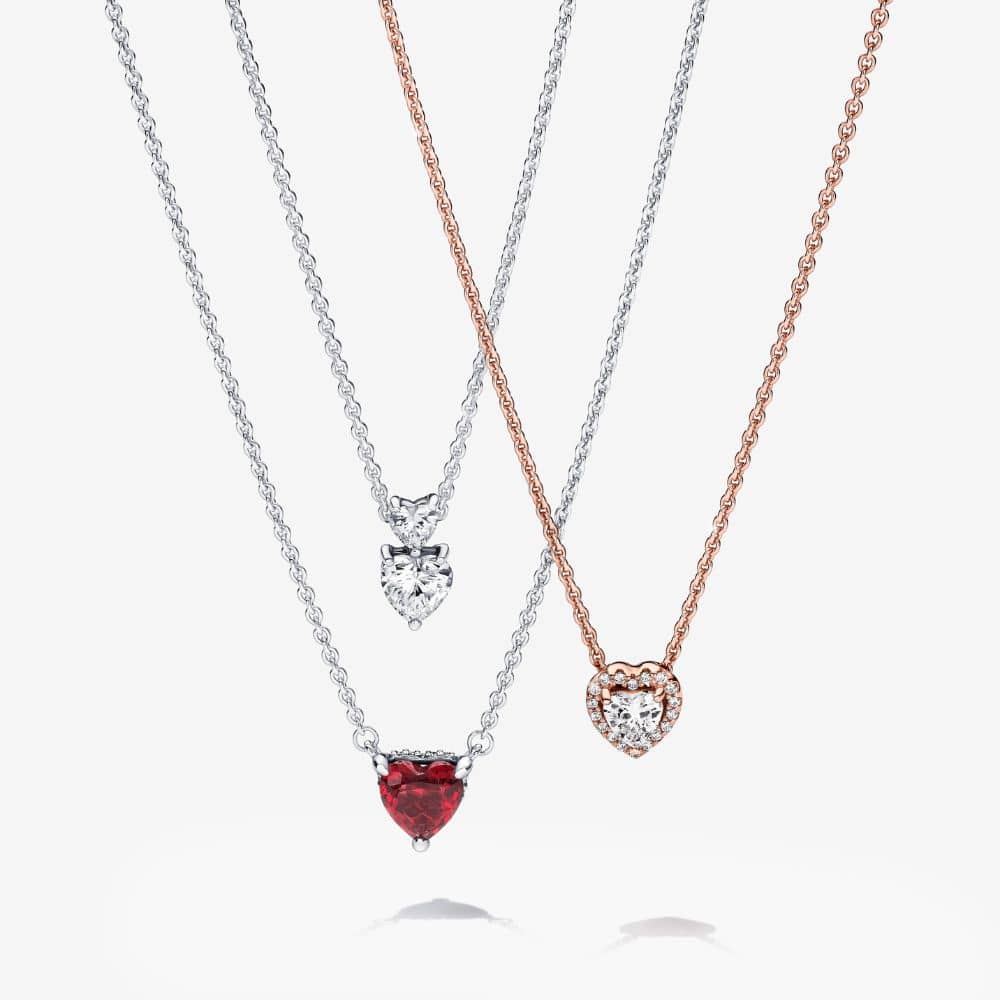 Žėrinčios širdies kaklo papuošalas - Pandora Lietuva