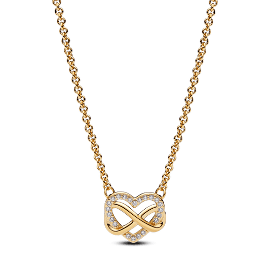 Žėrintis koljė kaklo vėrinys „Amžinybės širdis“ - Pandora Lietuva