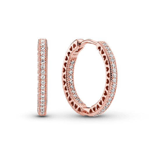 Žėrintys Širdžių Auskarai - Pandora Lietuva