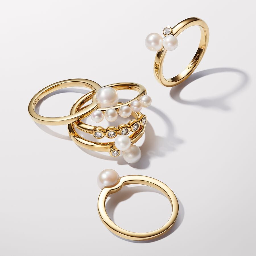 Žiedas su apdorotu, dirbtiniu būdu išaugintu gėlavandeniu perlu - Pandora Lietuva