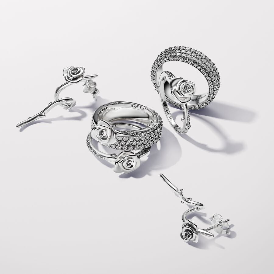 Žiedas „Žydinti rožė“ - Pandora Lietuva