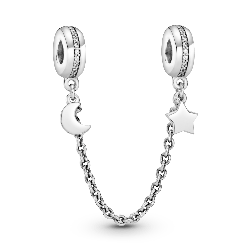 Apsauginė Grandinėlė su Pusmėnuliu ir Žvaigžde - Pandora Lietuva