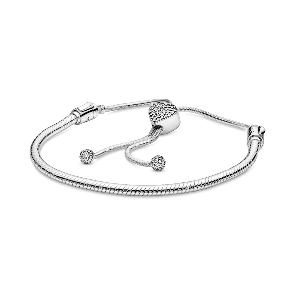 Apyrankė su Pavé Širdelės Užsegimu - Pandora Lietuva