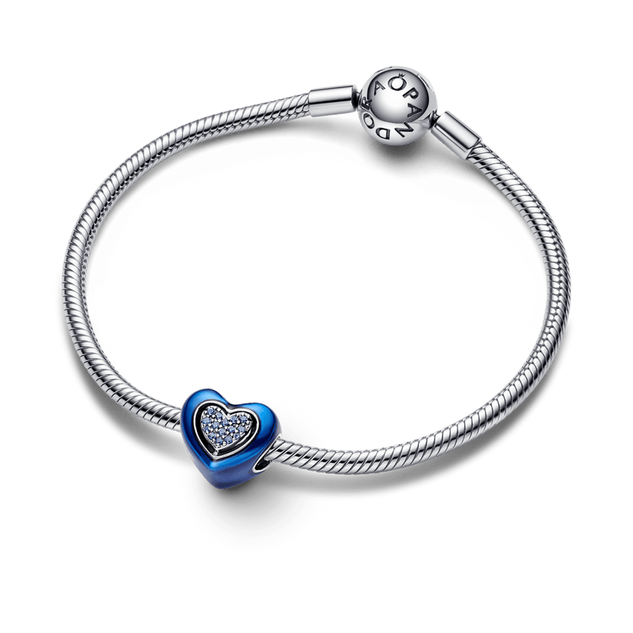 Besisukančios Mėlynos Širdies Karoliukas - Pandora Lietuva