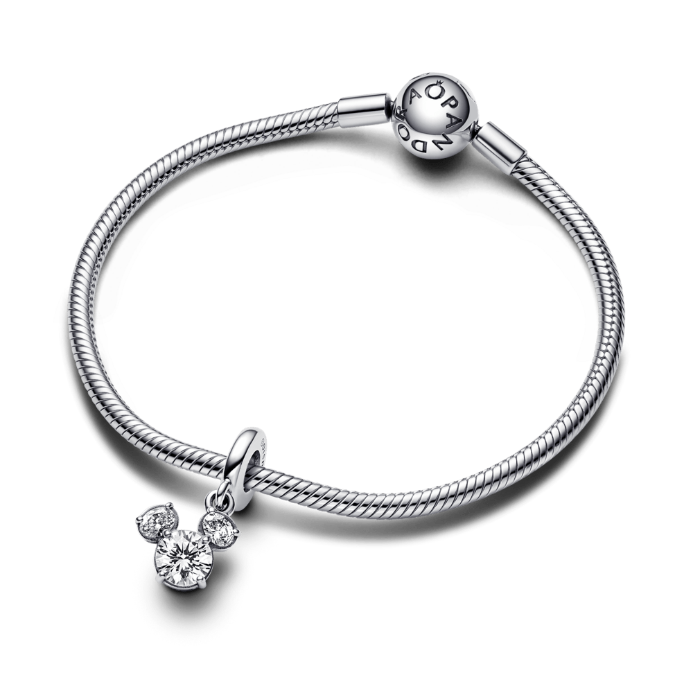 Disnėjaus Mickey ir Minnie Spindinčių Siluetų Karoliukas - Pandora Lietuva