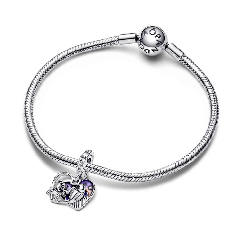 Disney Pixar Wall-E & Eve Glow-in-the-dark Dangle Charm švytintis tamsoje pakabukas - Pandora LT