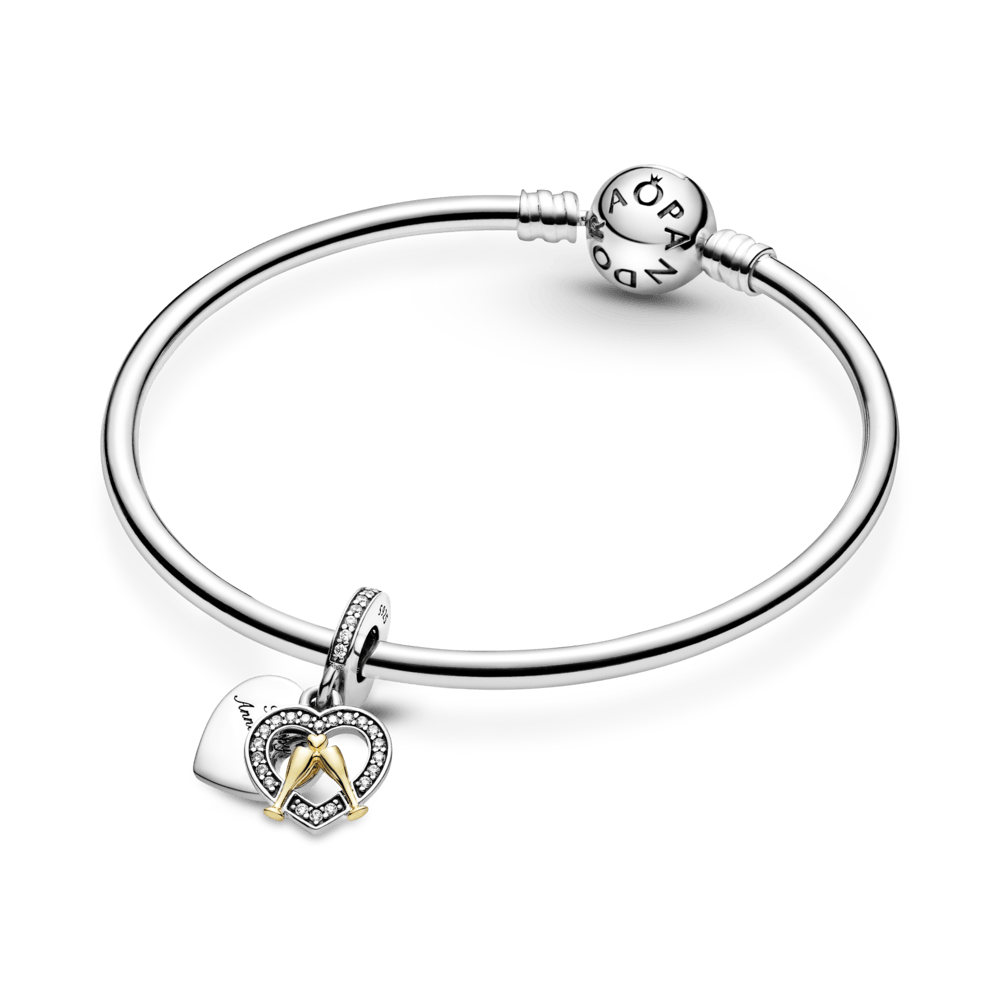 Dviejų atspalvių Laimingų sukaktuvių kabantis karoliukas - Pandora LT